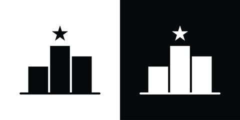 Leaderboard icon glyph vector Illustration