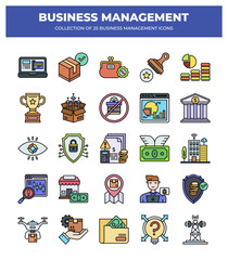 Collection of 25 Business Management Icons