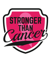 Stronger Than Cancer T Shirt Design 