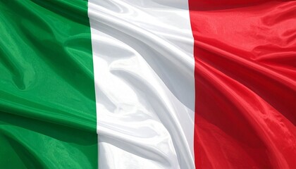 Flag of Italy waving in the wind.