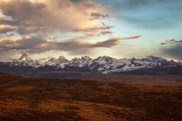 Snow mountains in the west of Sichuan province, Daerpu area, Xiaojin County, Ngawa Tibetan and Qiang Autonomous Prefecture, China