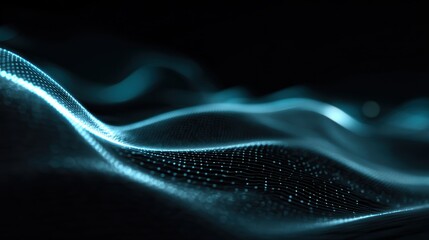 Abstract waves in vibrant blue tones create a mesmerizing visual display for digital art and design projects.