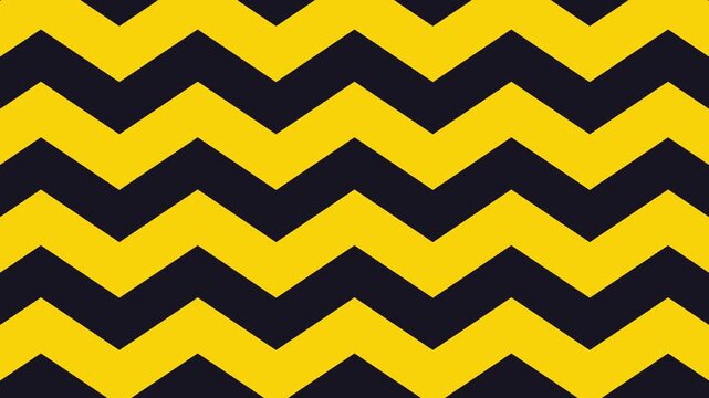 Seamless Yellow and Dark Blue Chevron Pattern Abstract Geometric Background Zigzag Lines Motion