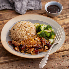 Fried rice with broccoli