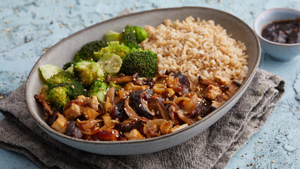 Fried rice with broccoli