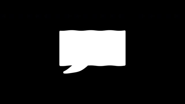 Cartoon balloon cloud thinking bubble icon animation