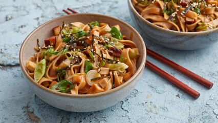 Noodles with miso sauce