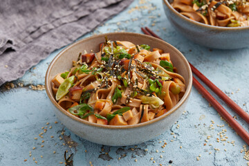 Noodles with miso sauce