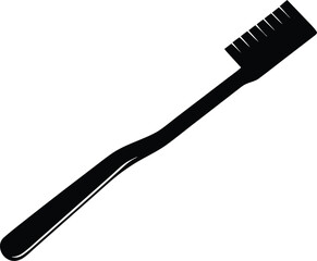 Teeth cleaning brush vector icon