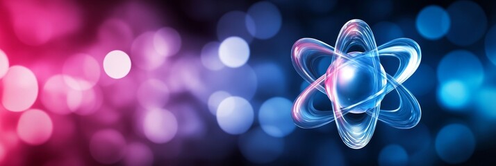 Abstract Atomic Journey Through the Cosmos A Fusion of Energy and Quantum Science Imagery