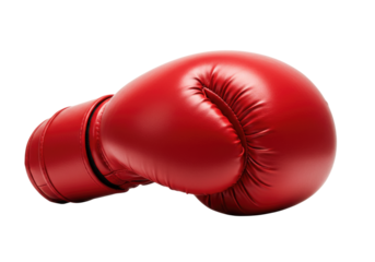 Red boxing glove transparent background cutout png