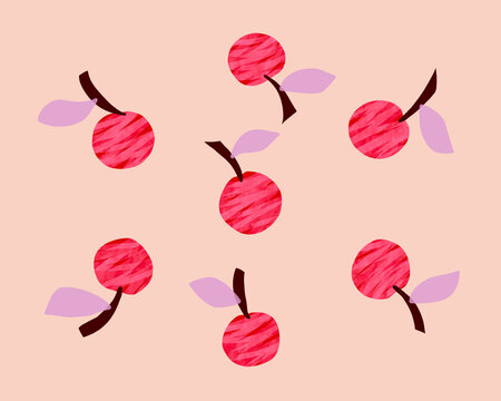 Naklejki Cherry illustration food art
