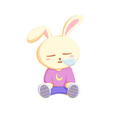 Cute bunny sleeping 