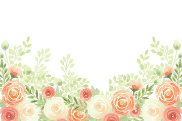 Summer flowers watercolor appearing background. Animated 4k
