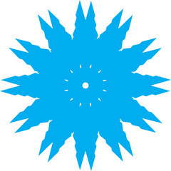 Radial Web Blue Snowflake
