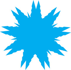 Radial Web Blue Snowflake