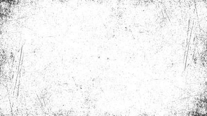 Fototapeta premium Monochrome grunge texture with irregular graphic elements and distressed effect. Abstract vector grunge background with uneven monochrome texture overlay. 
