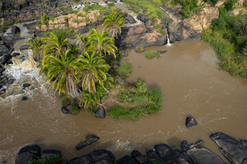 Mrembo waterfalls landscape from above