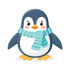 Obraz premium Snug penguin wearing a scarf