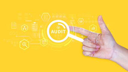 Business Audit concept. check and evaluate financial statement, Financial auditing concept, Audit And Fraud Investigation