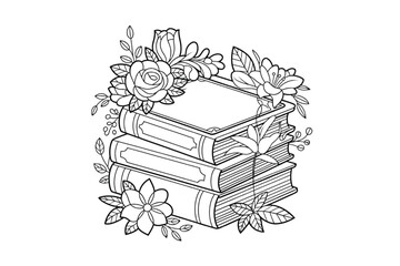 School Study Book and Glasses Vector Design