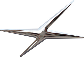 3d liquid chrome abstract shape element