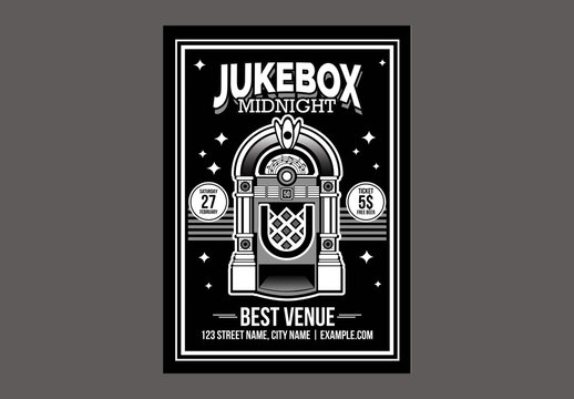 Jukebox Midnight Poster Flyer