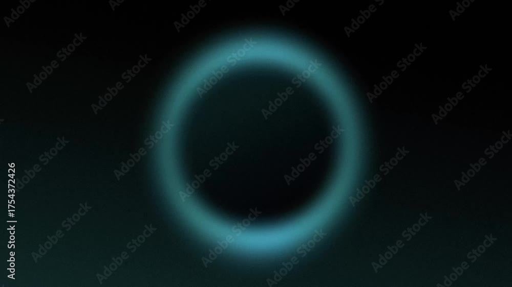Wall mural abstract looping animated background, shifting green ring shape with noise texture