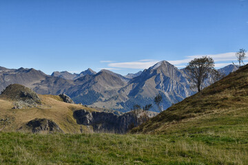 Panorami della Val Brembana salendo sopra i Piani dell'Avaro, Lombardia,Italia