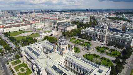 Fototapeta premium Aerial View of Maria Theresien Platz Vienna Austria