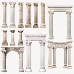 Obraz premium Column architecture element set