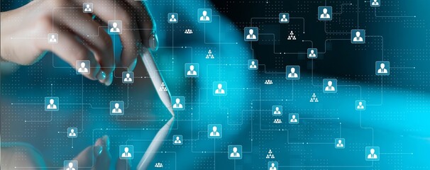 Networked Organizational Structure Depiction HR Human Resources.