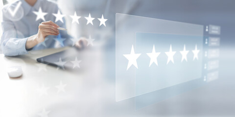 User Feedback and Digital Rating System Interface.