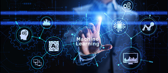 Machine Deep learning algorithms, Artificial intelligence, AI, Automation and modern technology in business as concept.