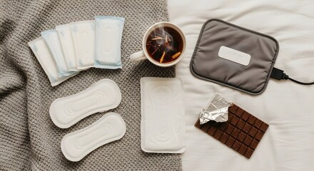 sanitary pads for woman sanitary napkin menstrual-pad period absorbent cotton heating pad chocolate coffee