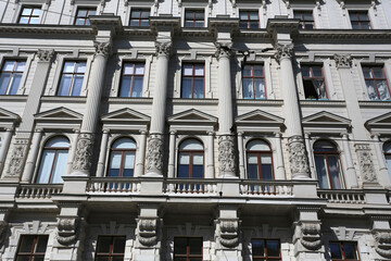 Façades typiques d'immeubles à Vienne en Autriche