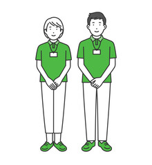 等身大,スタッフ男女3