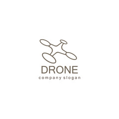 drone logo template technology design illustration abstract vector