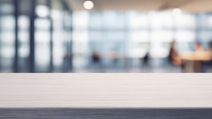 Obraz premium A serene modern office with large glass windows,