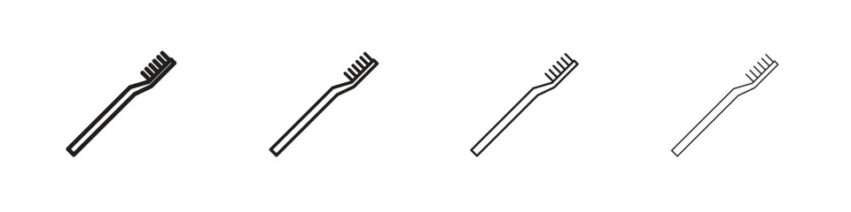 Toothbrush icon set in line style. symbol in outline style