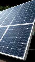 Obraz premium Solar panels installed in a sunny location promoting renewable energy and sustainability in modern environments