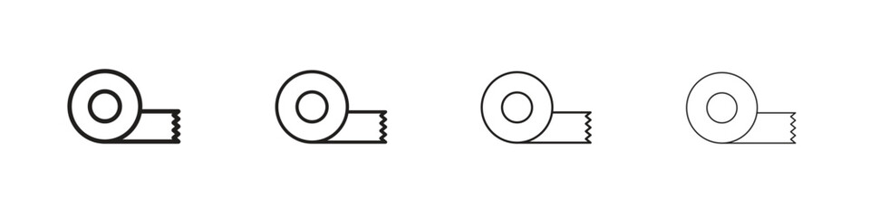 Tape icon set in line style. symbol in outline style