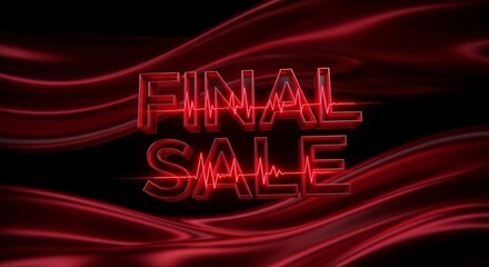 Dynamic final sale graphic with pulsing heartbeats, perfect for urgent promotions, limited-time offers, and retail campaigns. Ideal for Black Friday, Cyber Monday marketing.