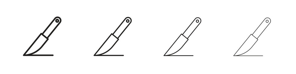 Scalpel path icon set in line style. symbol in outline style