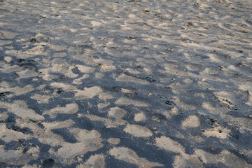 Sand texture seamless background. Uneven sand or natural soil near the sea shore.