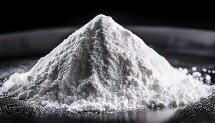 Magnesium Citrate Magnesium Citrate White Powder Supplement Close Up