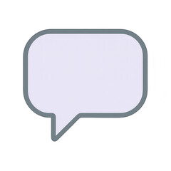 Communication Bubble Graphic: A minimalist and clean speech bubble illustration, perfect for conveying dialogue, thoughts, or ideas.