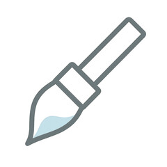 Artistic Brush Icon: Depicts a paintbrush, a tool for art, symbolizing the creative process and artistic expression. Perfect for design, art, and creative projects.
