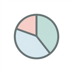 Data Representation: A colorful pie chart, symbolizing data visualization, with segments in pastel shades.