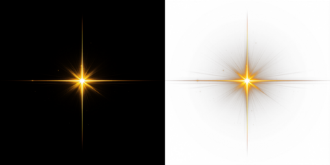 Golden starburst overlay illustration on contrasting backgrounds, showcasing radiant light effects and dynamic visual appeal for creative design projects and digital artwork
